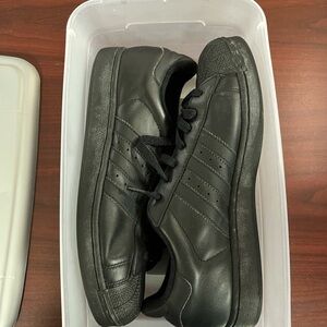 adidas Originals Black Leather Sneakers